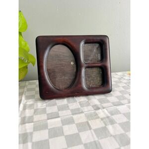 Art Deco Walnut Picture Frame Rounded Corners Collage 7.5x6 604-OB